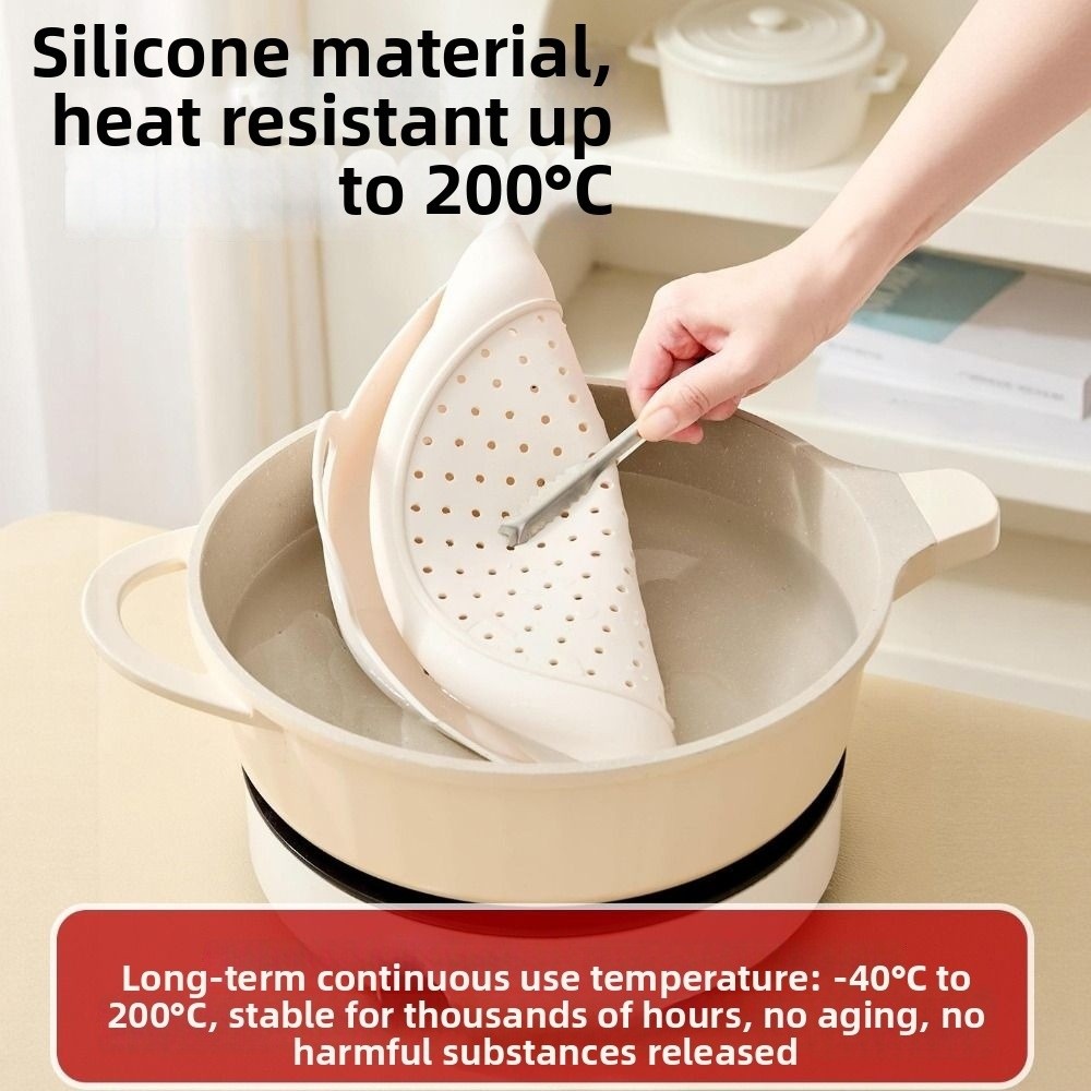 Silicone Steamer Basket - Non-Stick Silicone Steamer Basket Heat Resistant