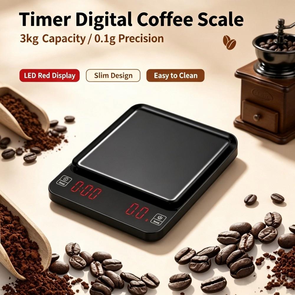 Digital Kitchen Scale - 3kg/0.1g High Precision Digital Coffee Scale,