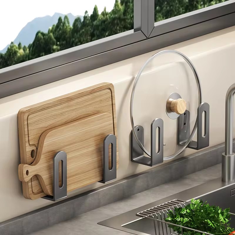 Kitchen Gadgets Holder - 2pcs/set Pot Lid Rack Pot Cover