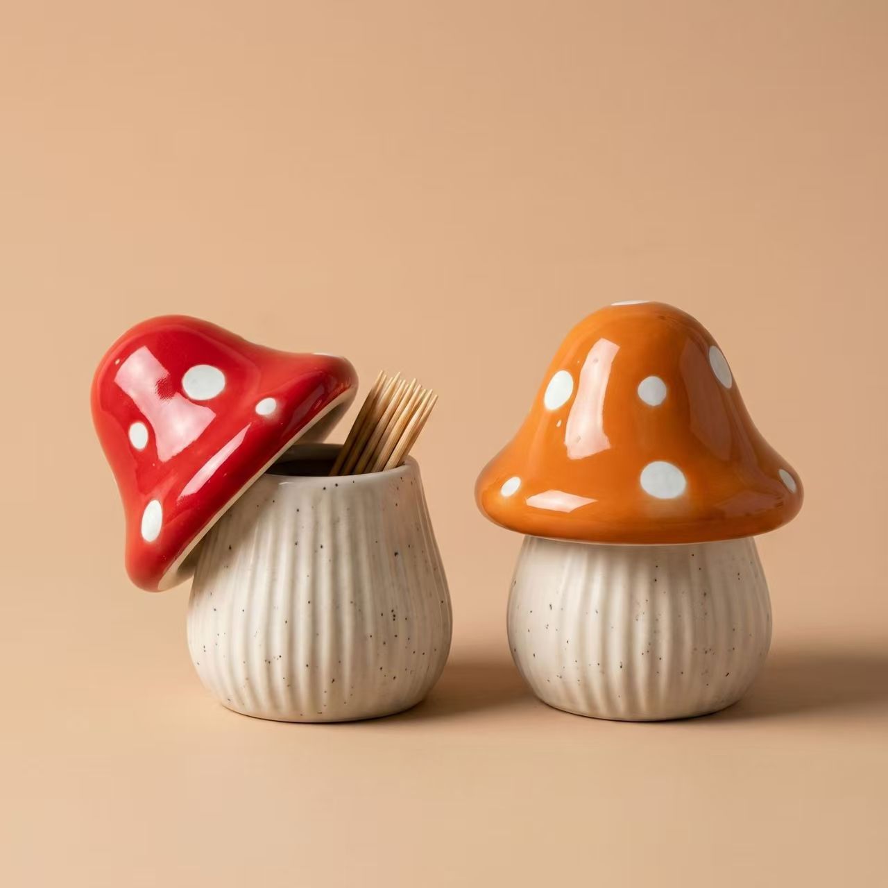 Cartoon Mushroom Ceramic Stora - đánh giá và giá Kitchen Gadgets Storage