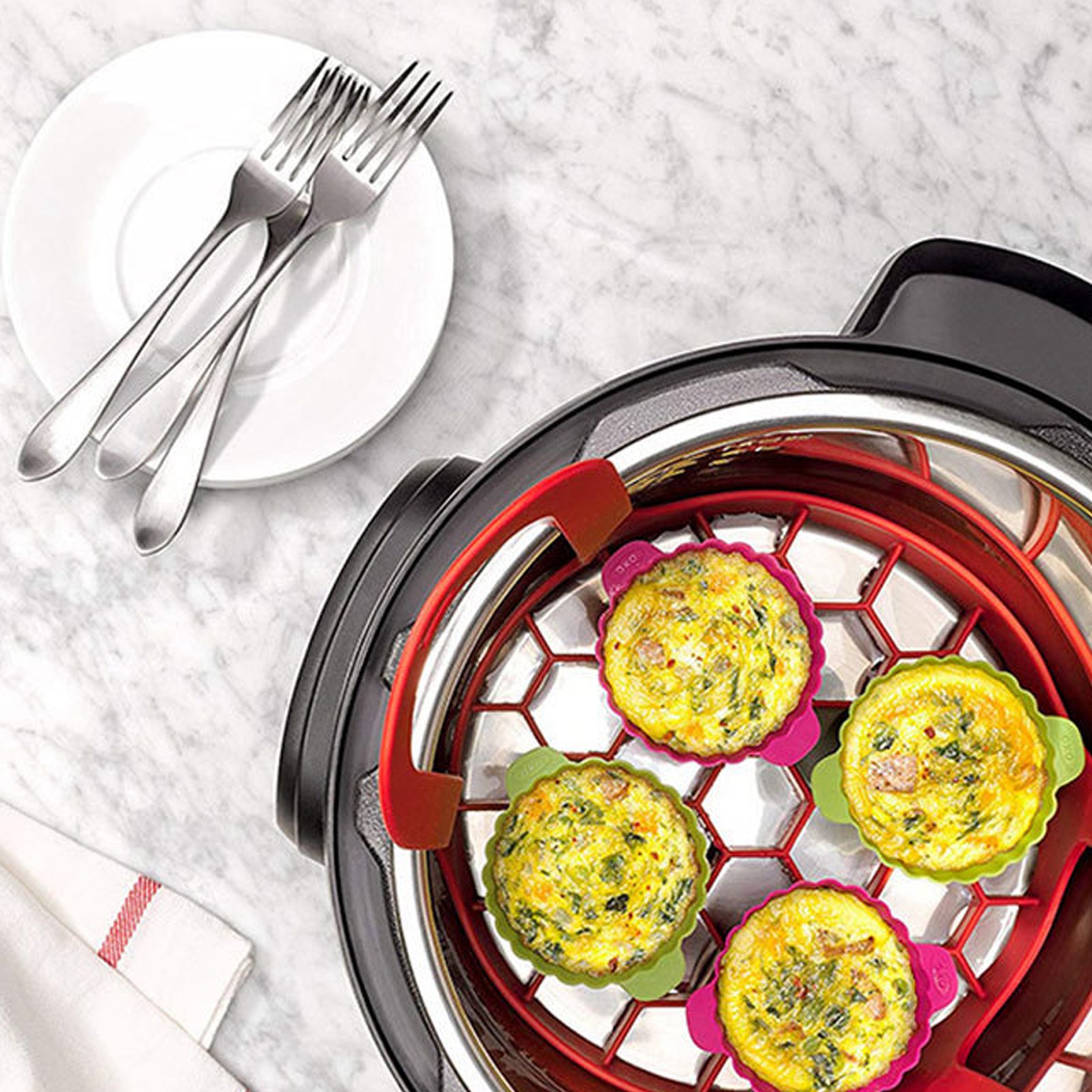 4pcs Set Silicone Kitchen Tool - đánh giá và giá Silicone Steamer Basket