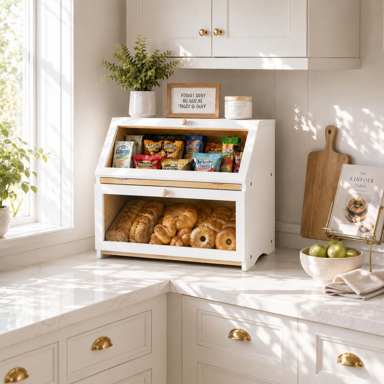 HOMEKOKO Double Layer Bread Bo - đánh giá và giá Kitchen Gadgets Storage