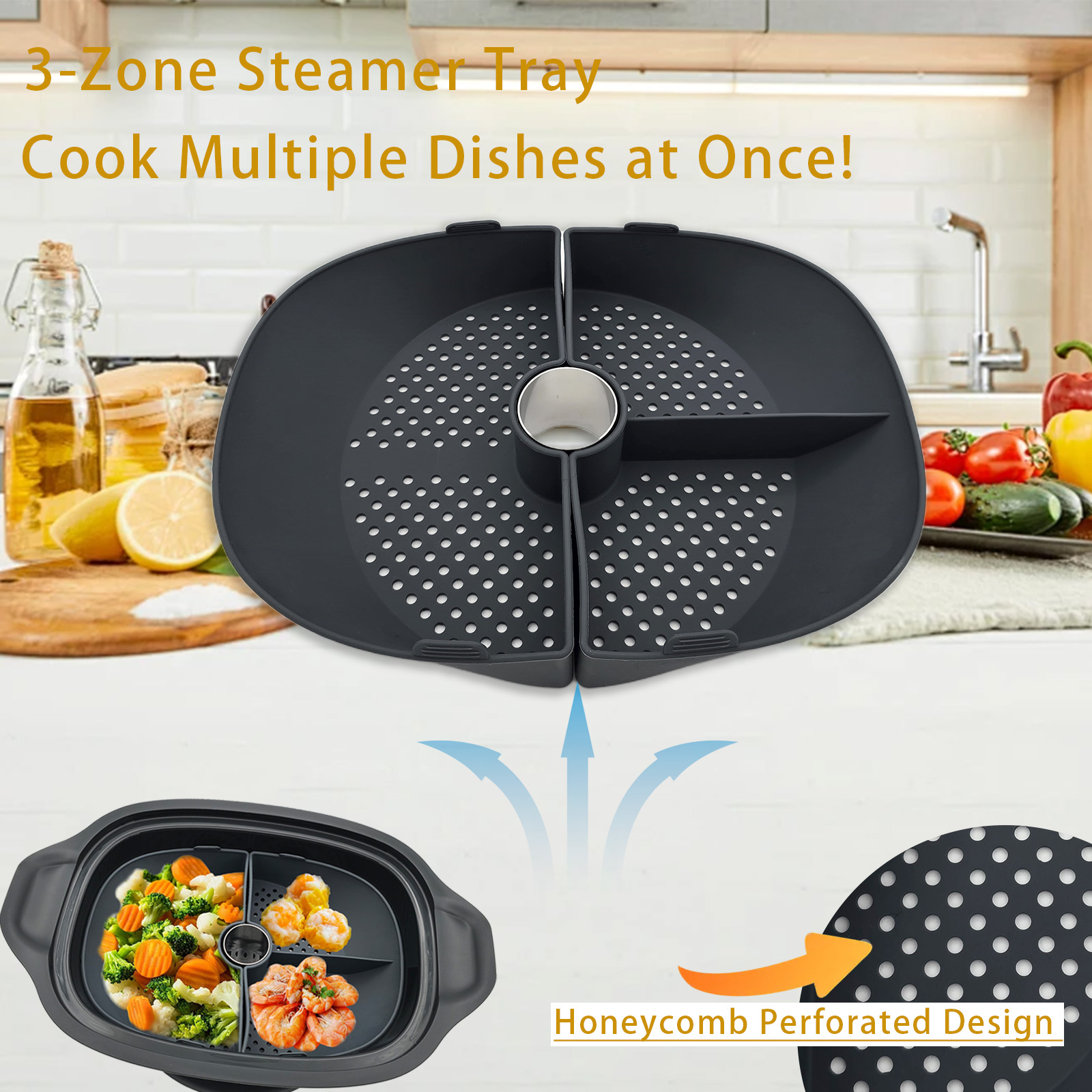 Silicone Steamer Basket Divide - đánh giá và giá Silicone Steamer Basket