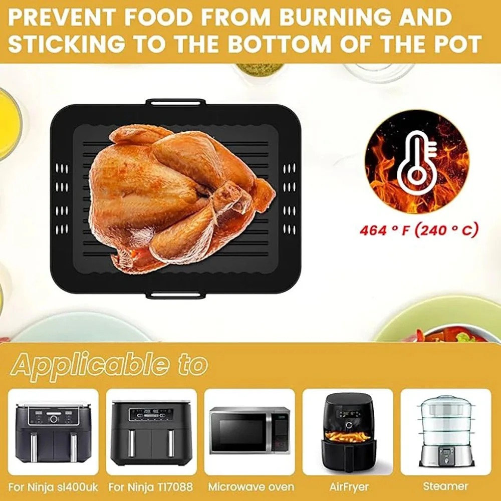 2Pcs Air Fryer Silicone Liners - đánh giá và giá Silicone Steamer Basket