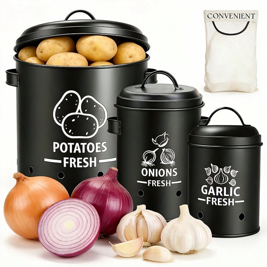 Potato Onion Garlic Storage Bi - đánh giá và giá Kitchen Gadgets Storage