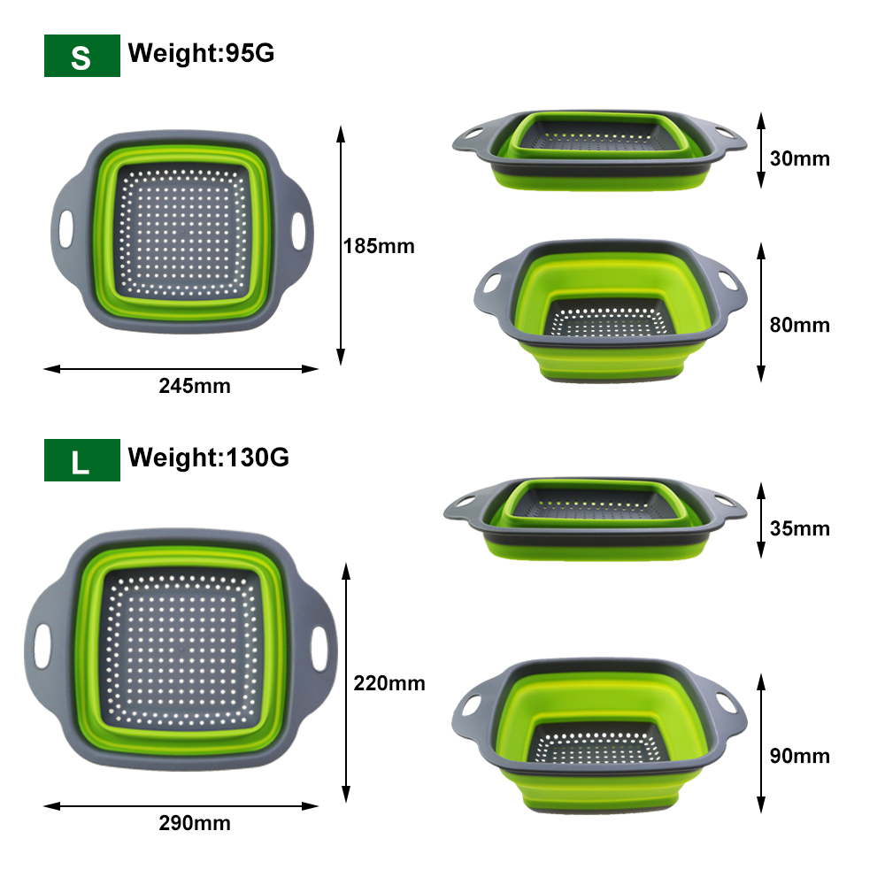 1Pc 2in1 Silicone Folding Drai - đánh giá và giá Silicone Steamer Basket
