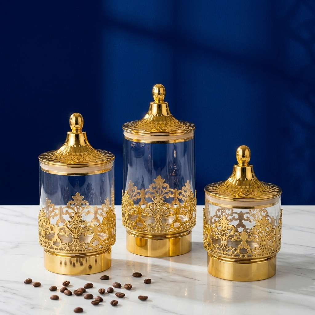 European Transparent Gold-plat - đánh giá và giá Kitchen Gadgets Storage