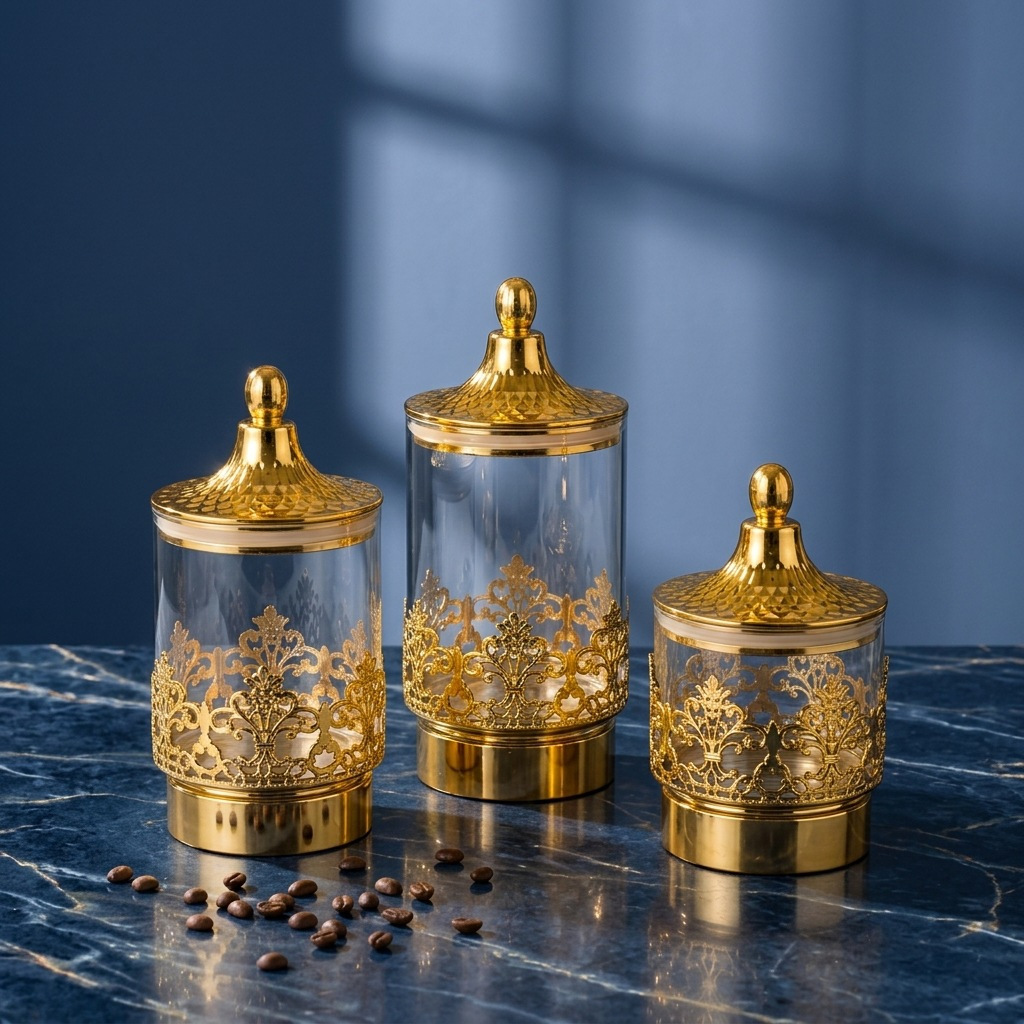 European Transparent Gold-plat - đánh giá và giá Kitchen Gadgets Storage