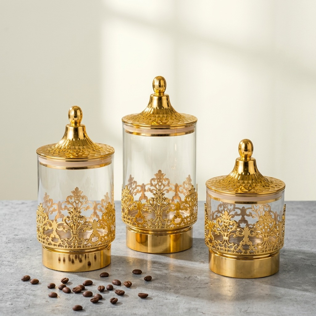 European Transparent Gold-plat - đánh giá và giá Kitchen Gadgets Storage