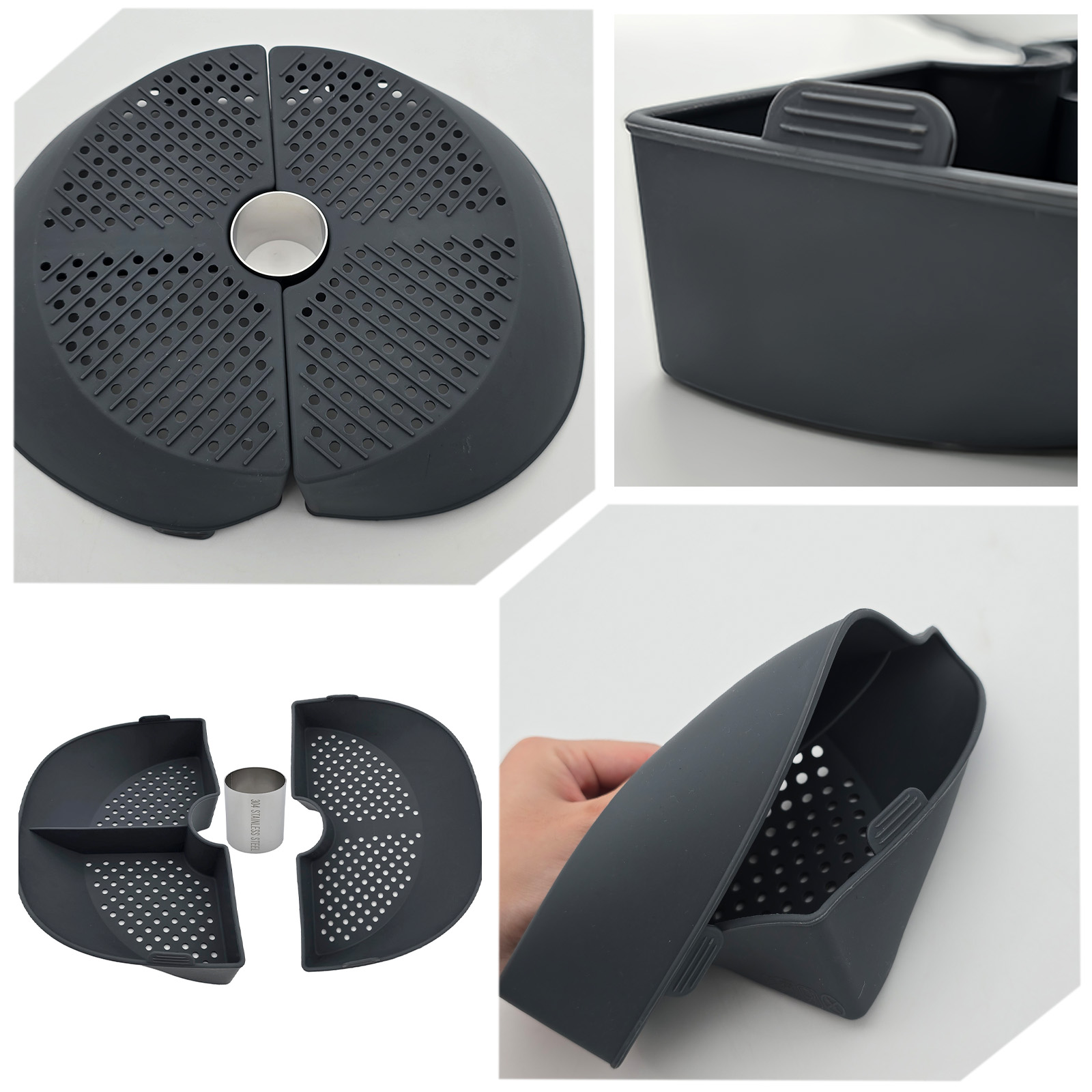 Silicone Steamer Basket Divide - đánh giá và giá Silicone Steamer Basket