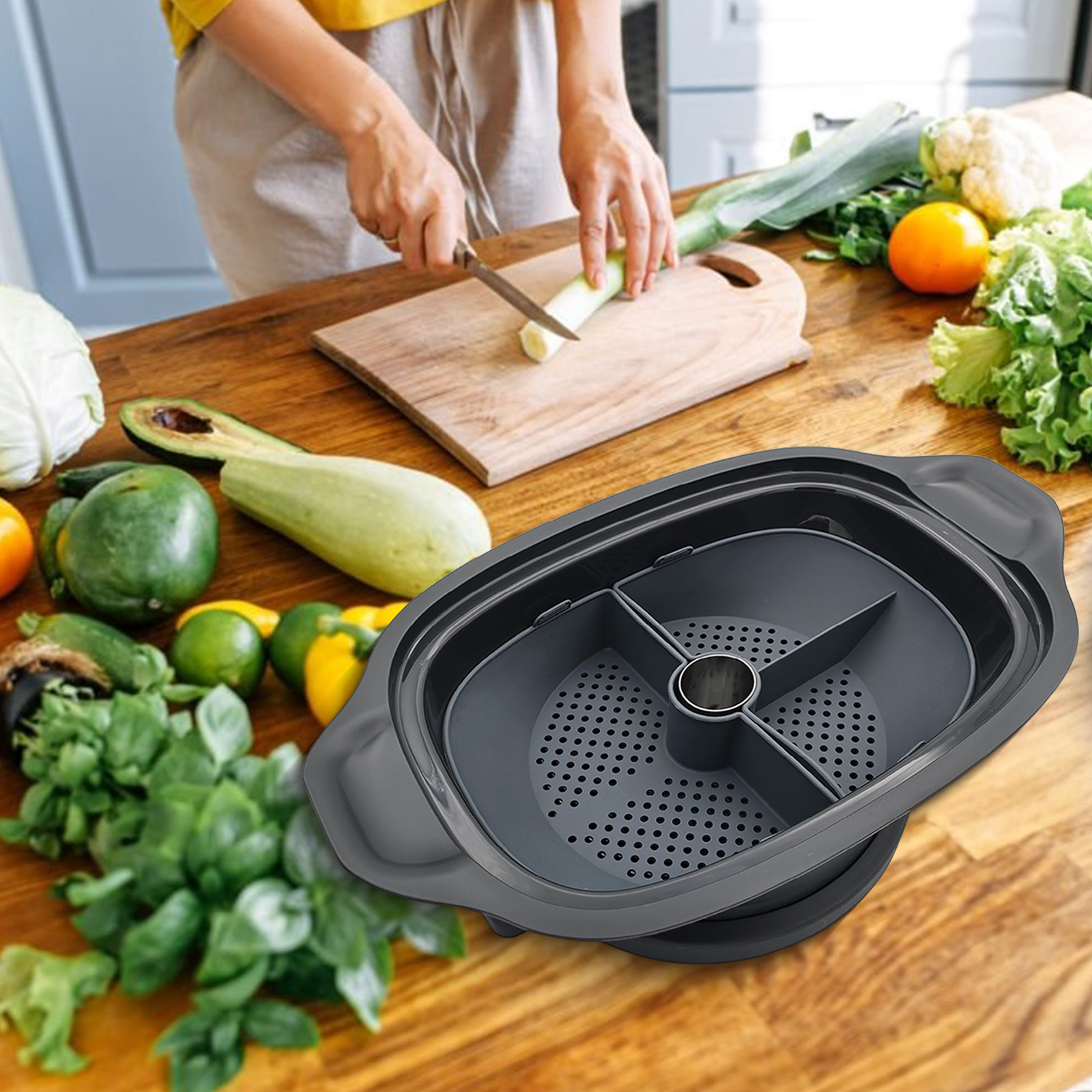 Silicone Steamer Basket Divide - đánh giá và giá Silicone Steamer Basket