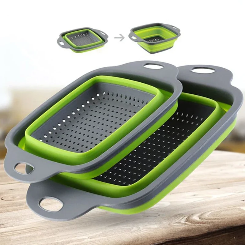 NEW Foldable Vegetable Washing - đánh giá và giá Silicone Steamer Basket