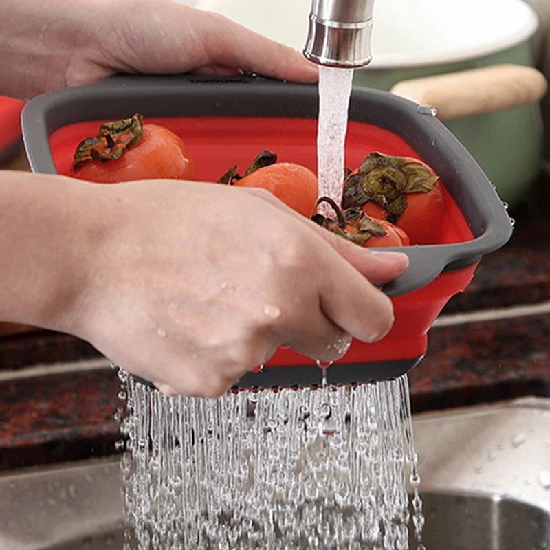 NEW Foldable Vegetable Washing - đánh giá và giá Silicone Steamer Basket