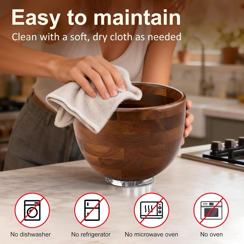 ◉Wood Mixing Bowl for Kitchen  - đánh giá và giá Kitchenaid Mixer Hand Mixer